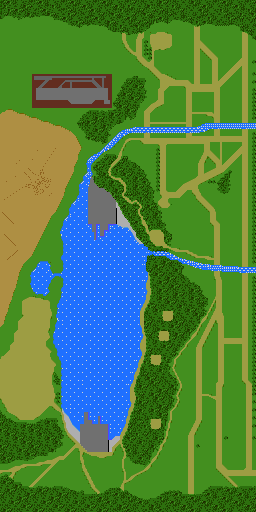 An image showing the entire map used for the stages of Xevious.
